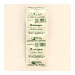 Папаверина гидрохлорид табл. 40 мг 10 шт.