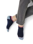 Носки мужские, Omsa (Омса) р. 39-41 (25-27) Active 114 Актив укороченные из хлопка Blu синий