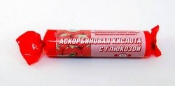 Аскорбиновая кислота + глюкоза Гленвитол 10 шт. табл. жев. 3 г