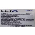 Преднол-Л, лиофилизат для приготовления раствора для внутривенного и внутримышечного введения 250 мг 1 шт ампулы