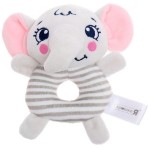 Игрушка-погремушка развивающая мягкая, Крошка Я арт. 10487621 Слон серый