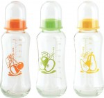 Бутылочка для кормления, Мир детства 225 мл арт. 11069 с талией и силиконовой соской