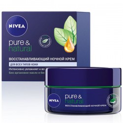 Крем для лица Nivea визаж пюэ энд нейчерал ночной восстанавливающий для всех типов кожи 50 мл