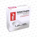 Пластырь медицинский фиксирующий, Help (Хелп) р. 1.25смх500см 1 шт на тканевой основе (катушка) картон. коробка